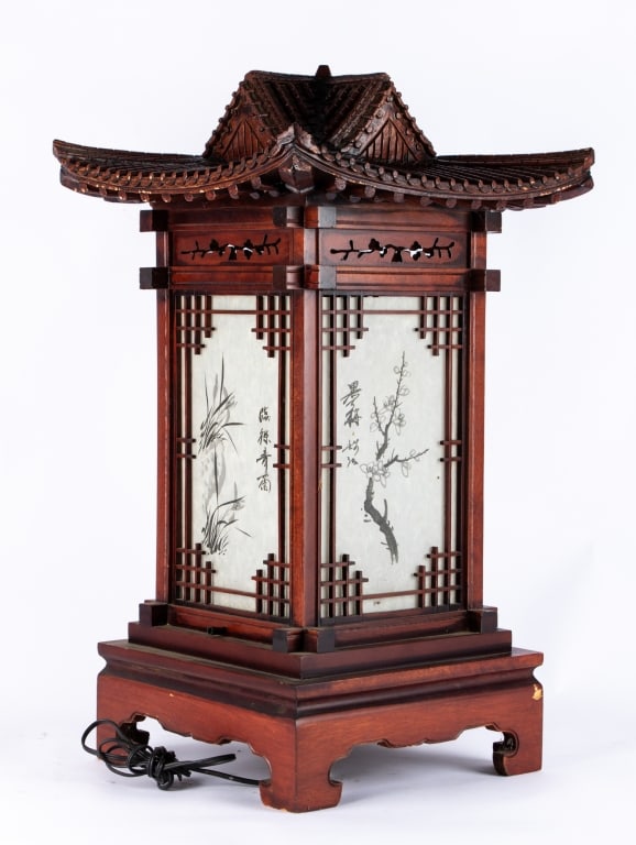 CHINESE PAGODA FORM LANTERN TABLE LAMP - 4