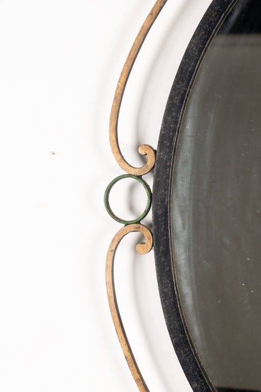 VINTAGE PAINTED METAL WALL MIRROR - 3