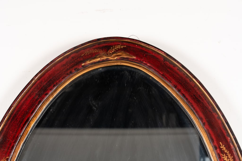 OVAL PAINTED WALL MIRROR - 2