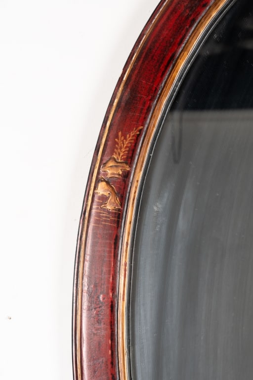 OVAL PAINTED WALL MIRROR - 3