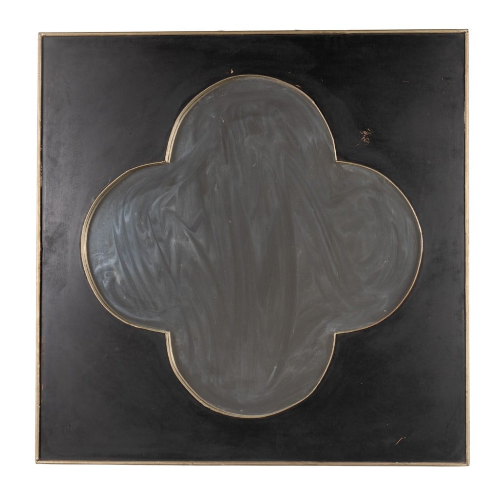 CONTEMPORARY CLOVER MOTIF WALL MIRROR: Contemporary clover motif wall mirror. Approximate dimensions: h. 36.5", w. 36.5", d. 2" Disclaimer: Participating bidders must have a credit card on file with LiveAuctioneers in order for their