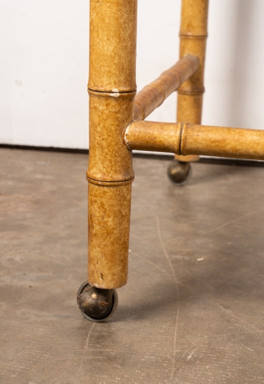 CONTEMPORARY FAUX BAMBOO CONSOLE TABLE - 5
