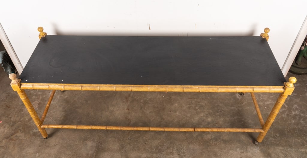 CONTEMPORARY FAUX BAMBOO CONSOLE TABLE - 6