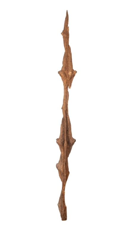NATURAL CEDAR WOOD SLAB: Natural cedar wood slab with live edge form. Approximate dimensions: h. 93", w. 8", d. 6" Disclaimer: Participating bidders must have a credit card on file with LiveAuctioneers in order for their