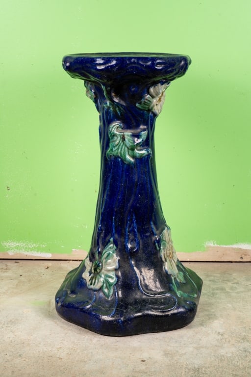 ART NOUVEAU MAJOLICA PLANT STAND - 5