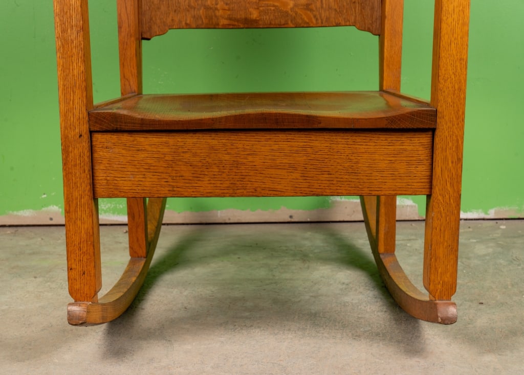 THE WISCONSIN CHAIR CO. ARTS & CRAFTS OAK ROCKING - 4