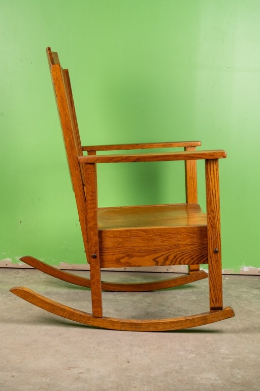 THE WISCONSIN CHAIR CO. ARTS & CRAFTS OAK ROCKING - 5