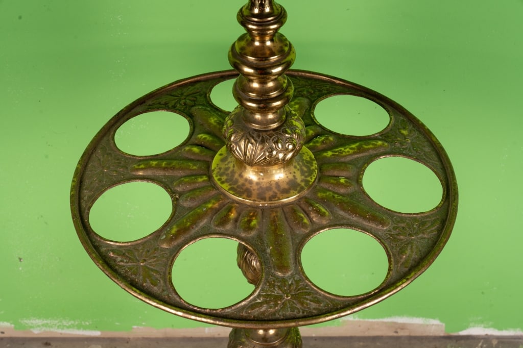 ANTIQUE BRASS UMBRELLA STAND - 5