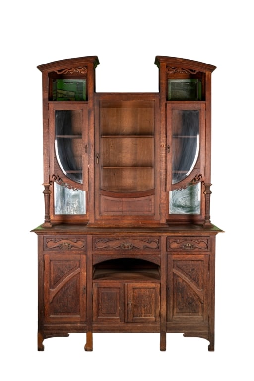 ART NOUVEAU BREAKFRONT CABINET (1 of 14)