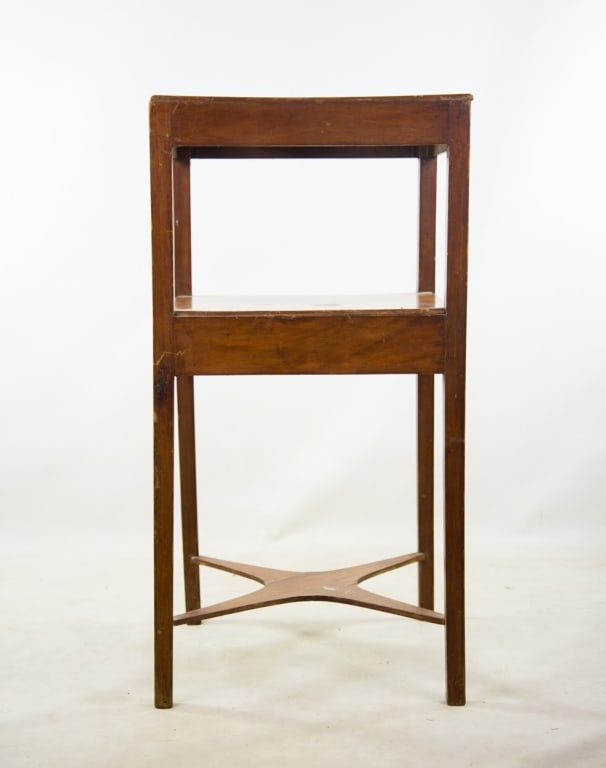 ANTIQUE MAHOGANY BEDSIDE TABLE - 2