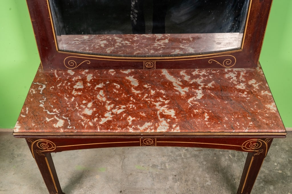 ART NOUVEAU STYLE CONSOLE TABLE WITH MIRROR - 6
