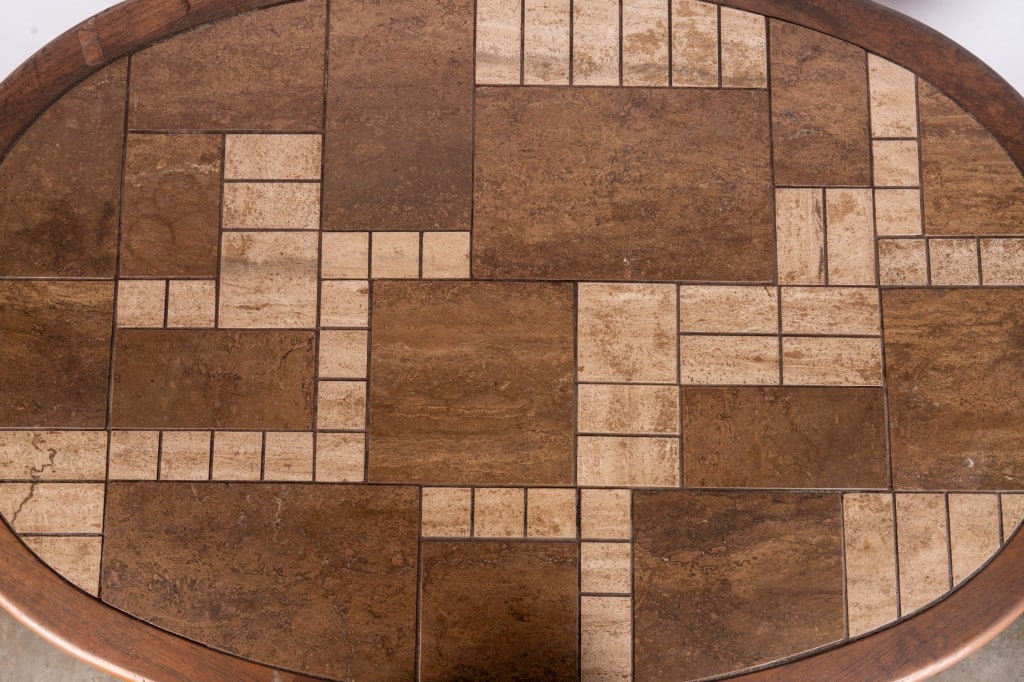 MID-CENTURY TEAK TILE TOP COFFEE TABLE - 4