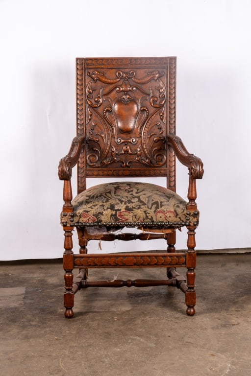 SET OF 6 FRENCH RENAISSANCE REVIVAL DINING CHAIRS - 4