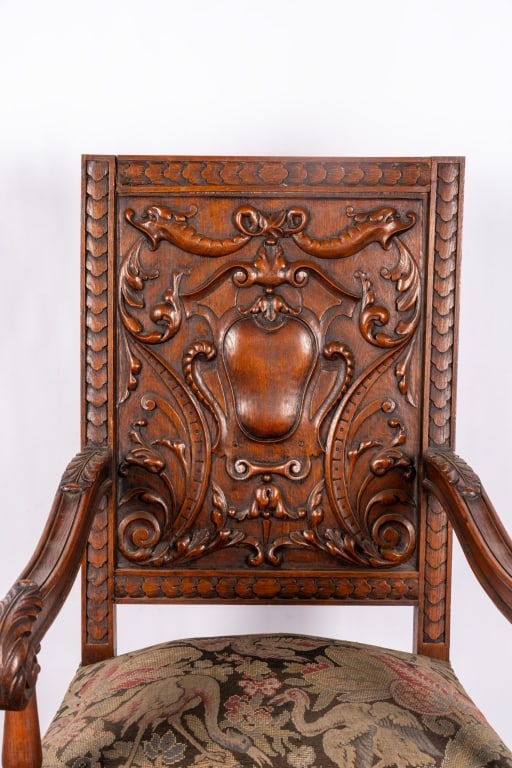 SET OF 6 FRENCH RENAISSANCE REVIVAL DINING CHAIRS - 5