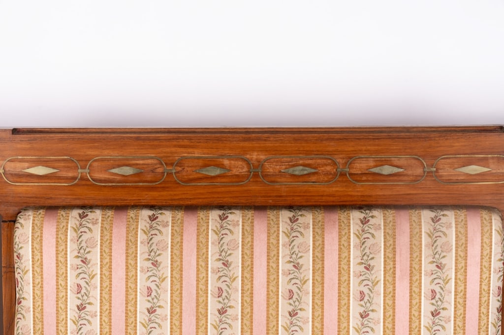 ART NOUVEAU STYLE INLAID SETTEE - 6