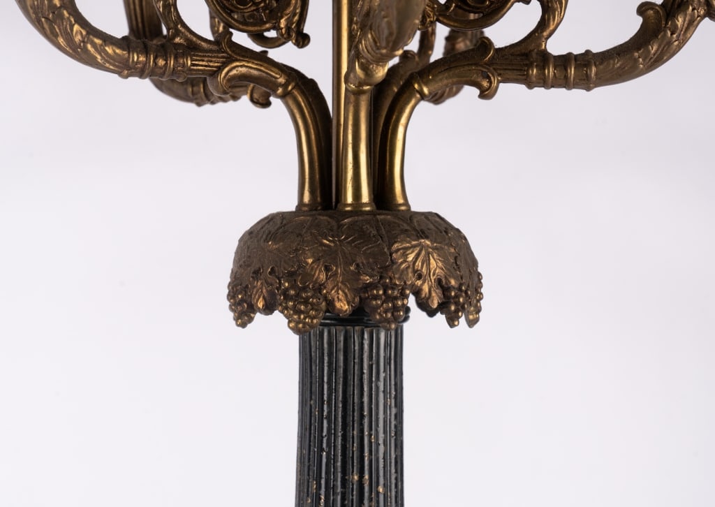 PAIR OF FRENCH EMPIRE CANDLESTICK TABLE LAMPS - 6