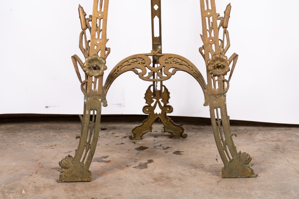ART NOUVEAU STYLE BRASS EASEL - 4