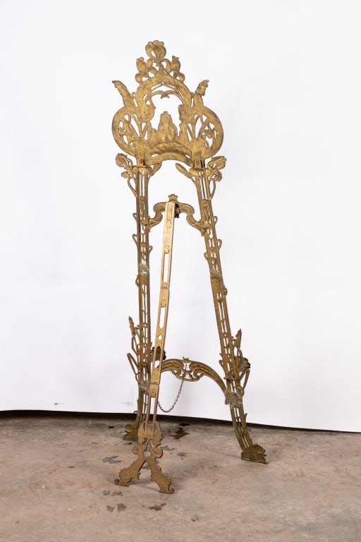 ART NOUVEAU STYLE BRASS EASEL - 8