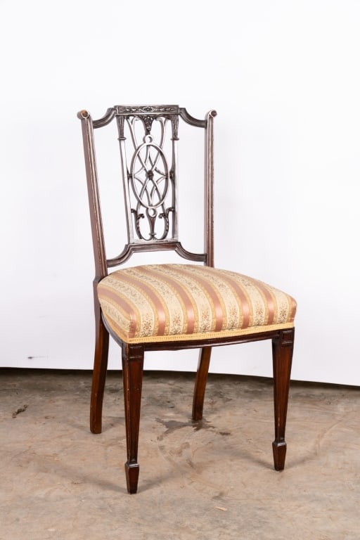 TWO PAIRS OF EDWARDIAN STYLE CARVED CHAIRS - 6