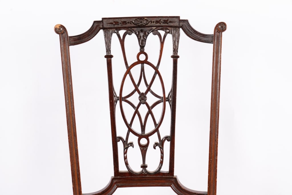 TWO PAIRS OF EDWARDIAN STYLE CARVED CHAIRS - 7
