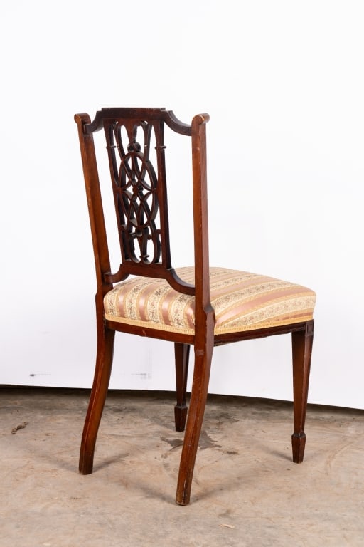 TWO PAIRS OF EDWARDIAN STYLE CARVED CHAIRS - 9