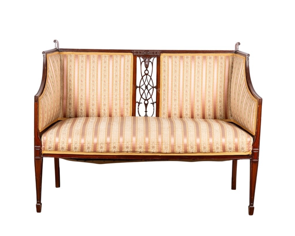 EDWARDIAN STYLE CARVED SETTEE (1 of 6)