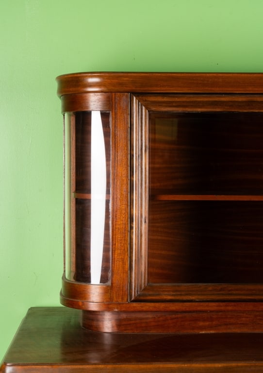 GERMAN 1920S ART DECO BURL WALNUT BUFFET - 5