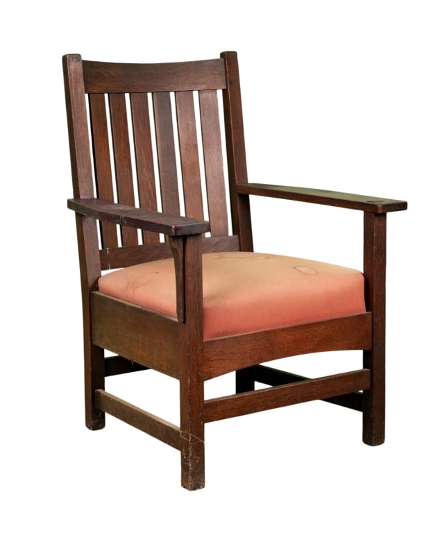 L & JG STICKLEY ARTS & CRAFTS ARMCHAIR (1 of 8)