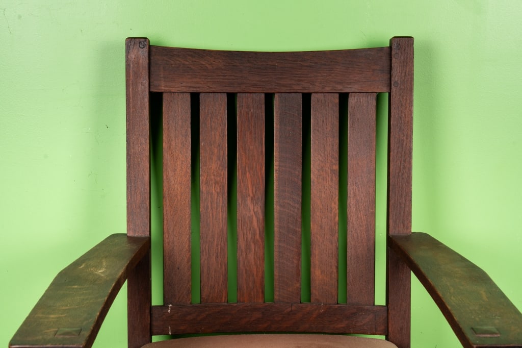 L & JG STICKLEY ARTS & CRAFTS ARMCHAIR - 3