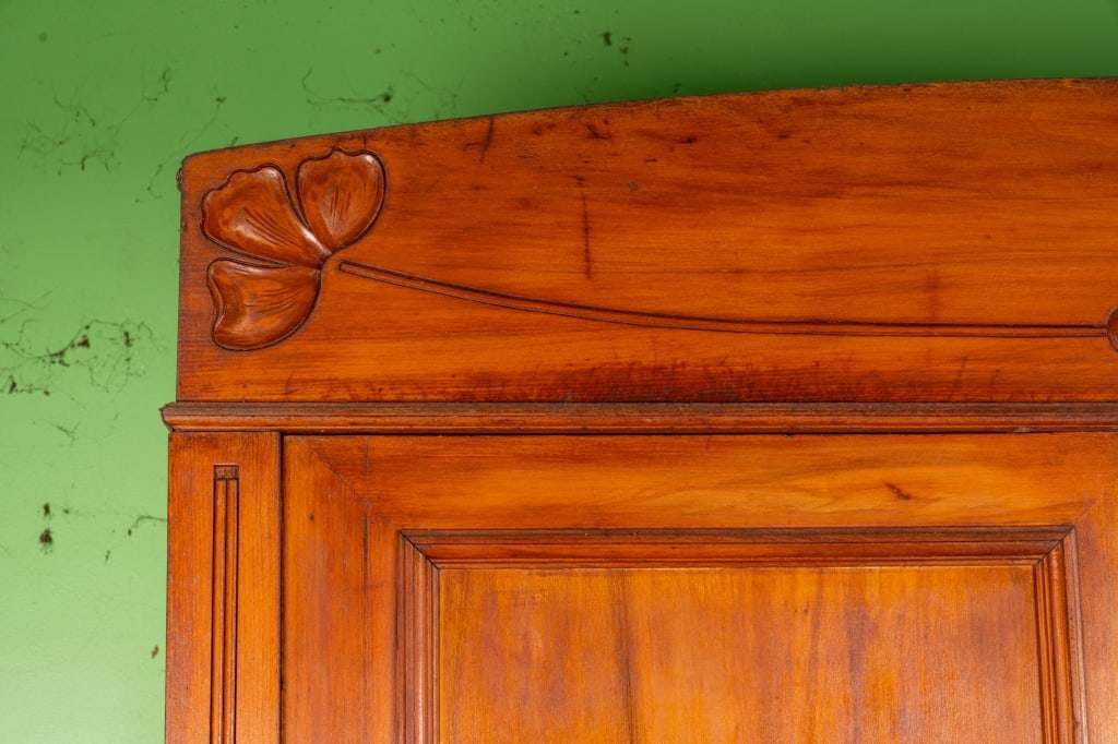 AMERICAN ART NOUVEAU PINE ARMOIRE - 6