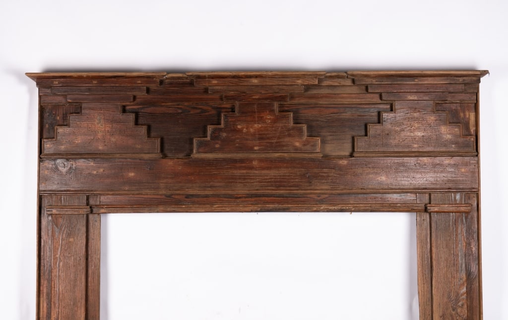 ARTS & CRAFTS HARD PINE FIREPLACE SURROUND - 2