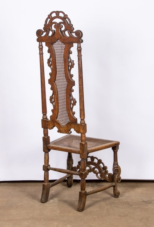 PAIR OF RENAISSANCE REVIVAL HIGH BACK CANE CHAIRS - 9