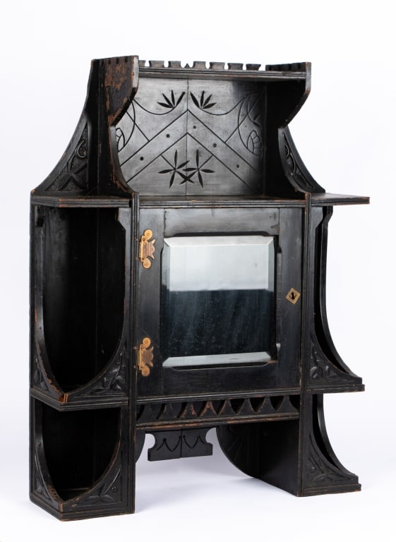 EASTLAKE STYLE WALL VITRINE CABINET - 5