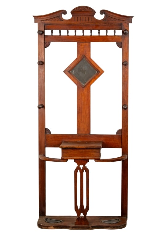 19TH CENTURY ENGLISH OAK HALL TREE (1 of 8)