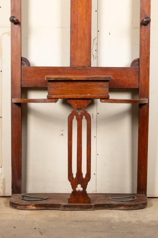 19TH CENTURY ENGLISH OAK HALL TREE - 3