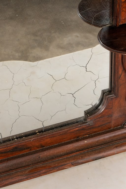 VICTORIAN MAHOGANY MARBLE TOP DRESSER - 10
