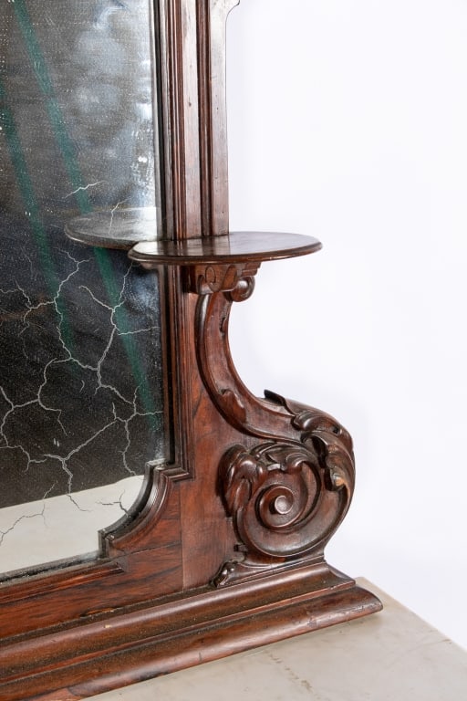 VICTORIAN MAHOGANY MARBLE TOP DRESSER - 4