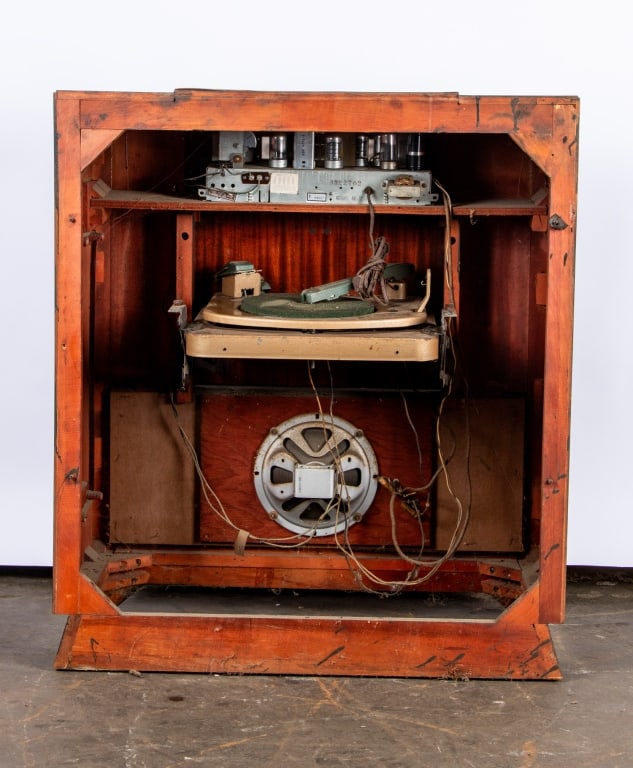 PHILCO TUBE RADIO WITH RECORD PLAYER - 6