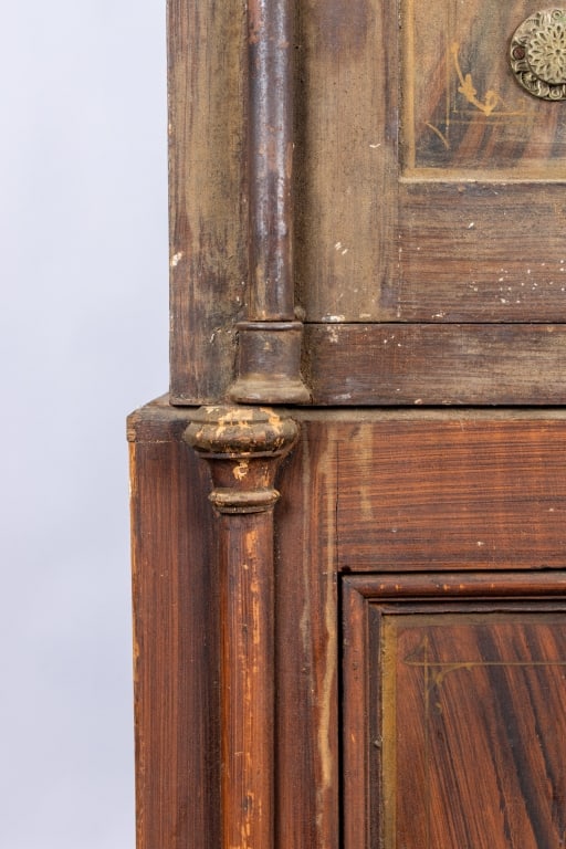 ANTIQUE WIESE & COMPANY IRON & WOOD LOCKED SAFE - 5