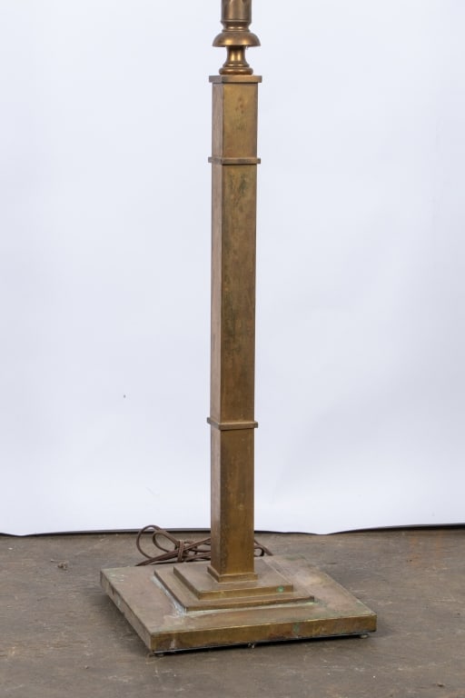 MID-CENTURY PIERCED BRASS FLOOR LAMP - 4
