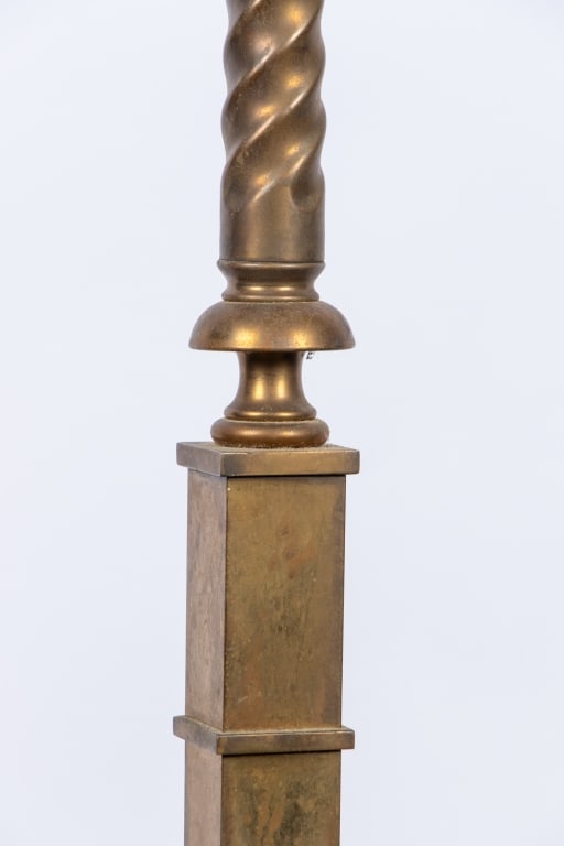 MID-CENTURY PIERCED BRASS FLOOR LAMP - 5