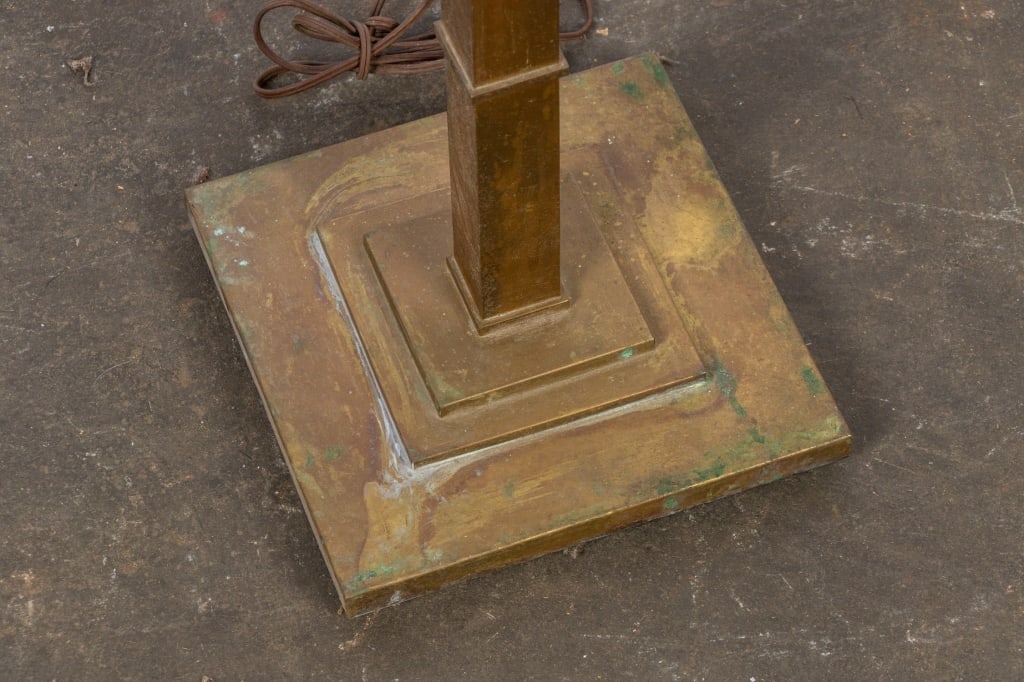 MID-CENTURY PIERCED BRASS FLOOR LAMP - 7