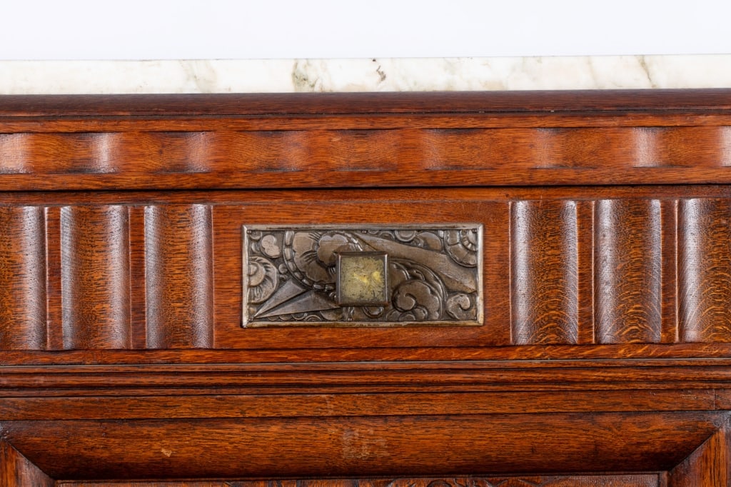ART DECO STYLE MARBLE TOP BUFFET - 3