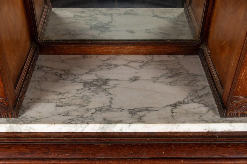 ART DECO STYLE MARBLE TOP CUPBOARD - 10