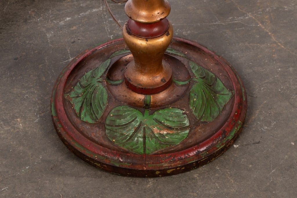 20TH CENTURY CARVED IVY MOTIF FLOOR LAMP - 5