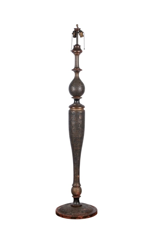 CONTEMPORARY FLOOR LAMP: Contemporary floor lamp. Approximate dimensions: h. 65", dia. 15" Disclaimer: Participating bidders must have a credit card on file with LiveAuctioneers in order for their bidding registration to be a