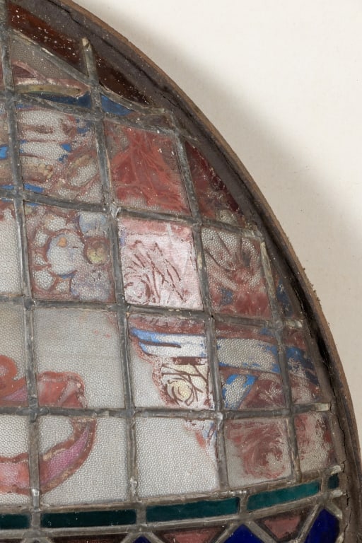 LARGE OVAL STAINED GLASS PANEL - 5
