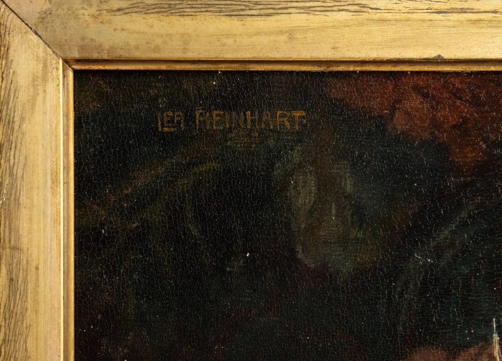 LEA REINHART, STILL LIFE, OIL ON BOARD - 3