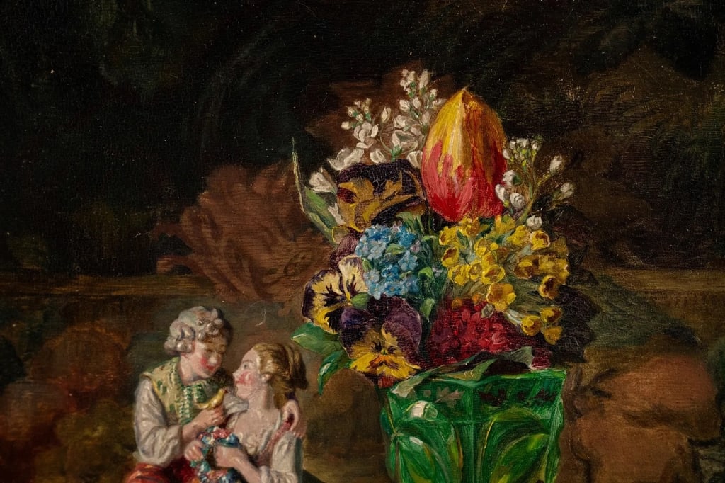 LEA REINHART, STILL LIFE, OIL ON BOARD - 5