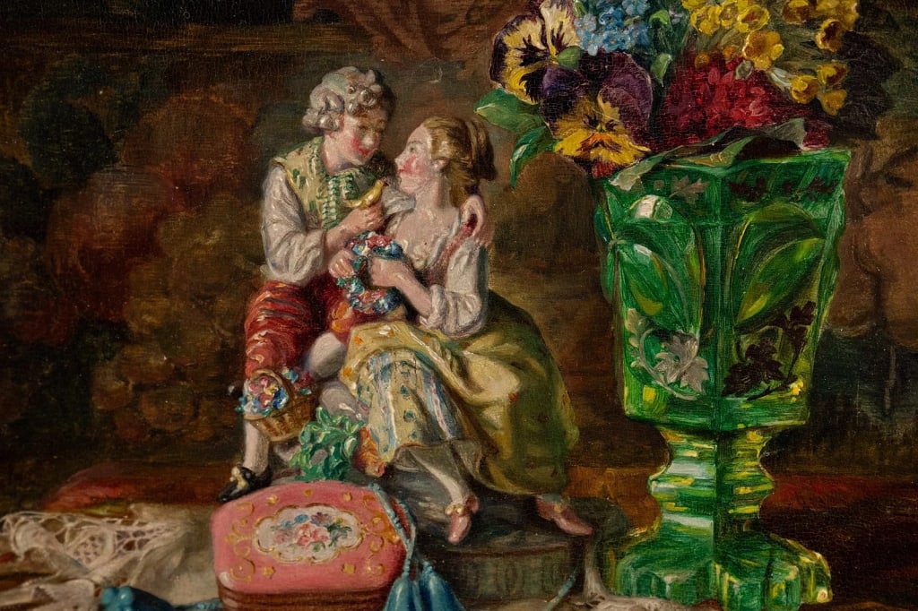 LEA REINHART, STILL LIFE, OIL ON BOARD - 6